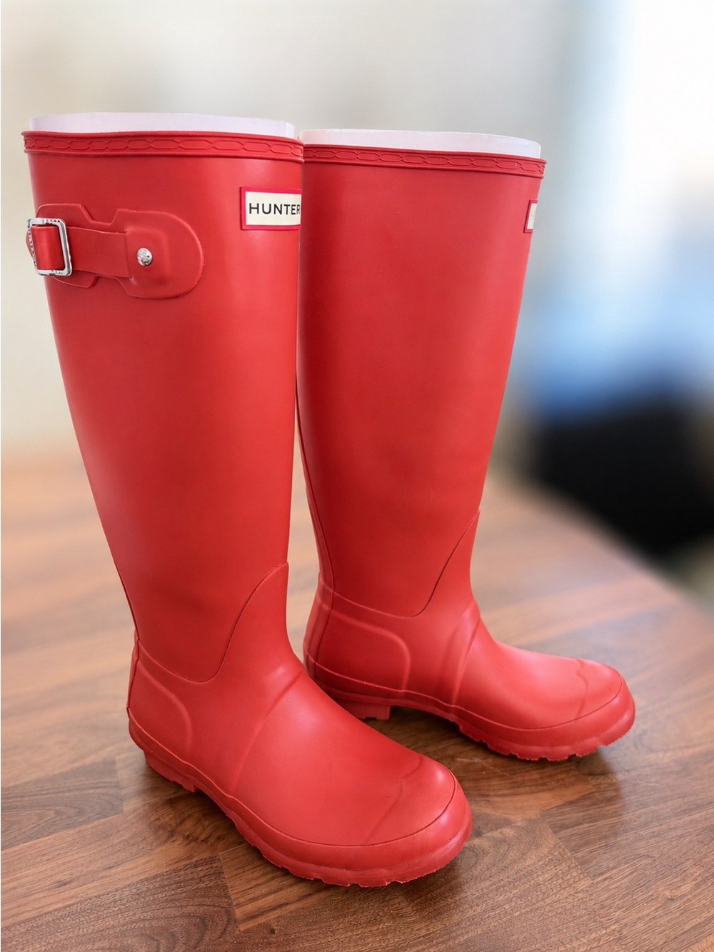 Hunter Tall Orange Waterproof Rain Boots - Picture 4 of 11